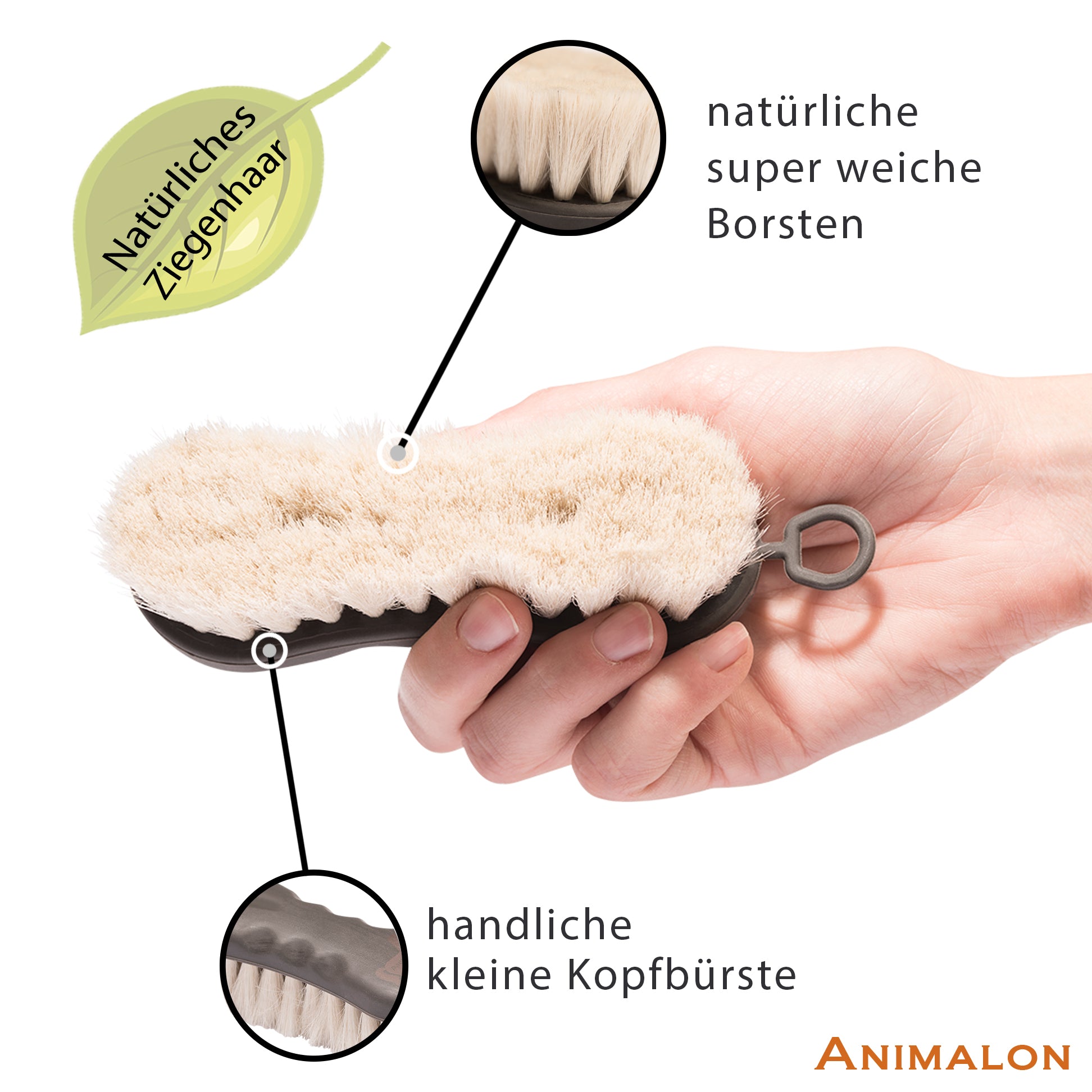 Ziegenhaar Gesichtsbürste