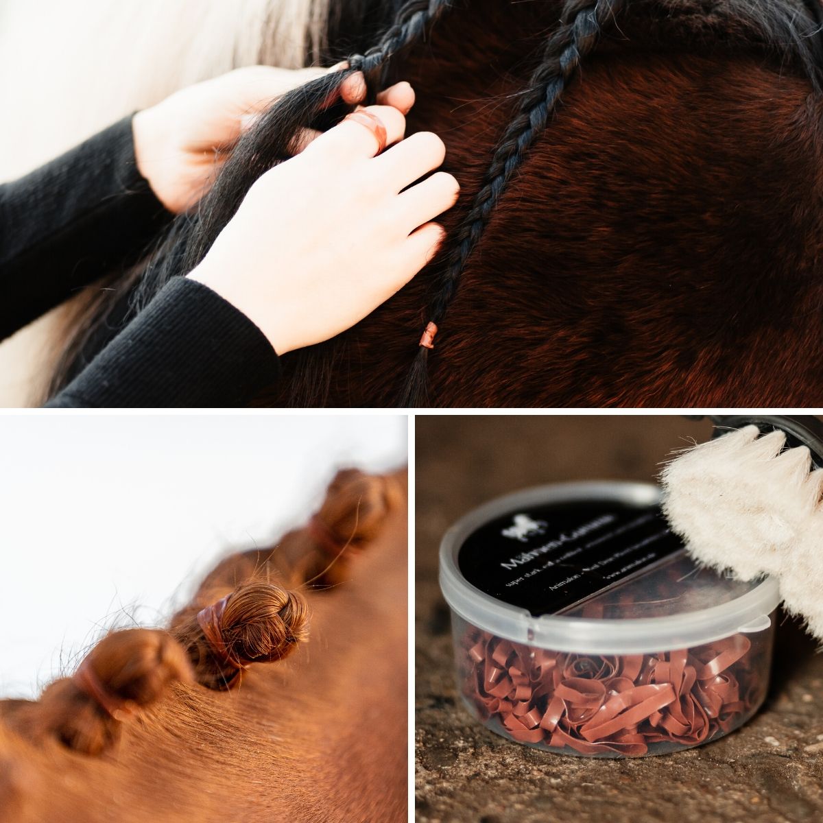 Mähnen- Einflechtgummis