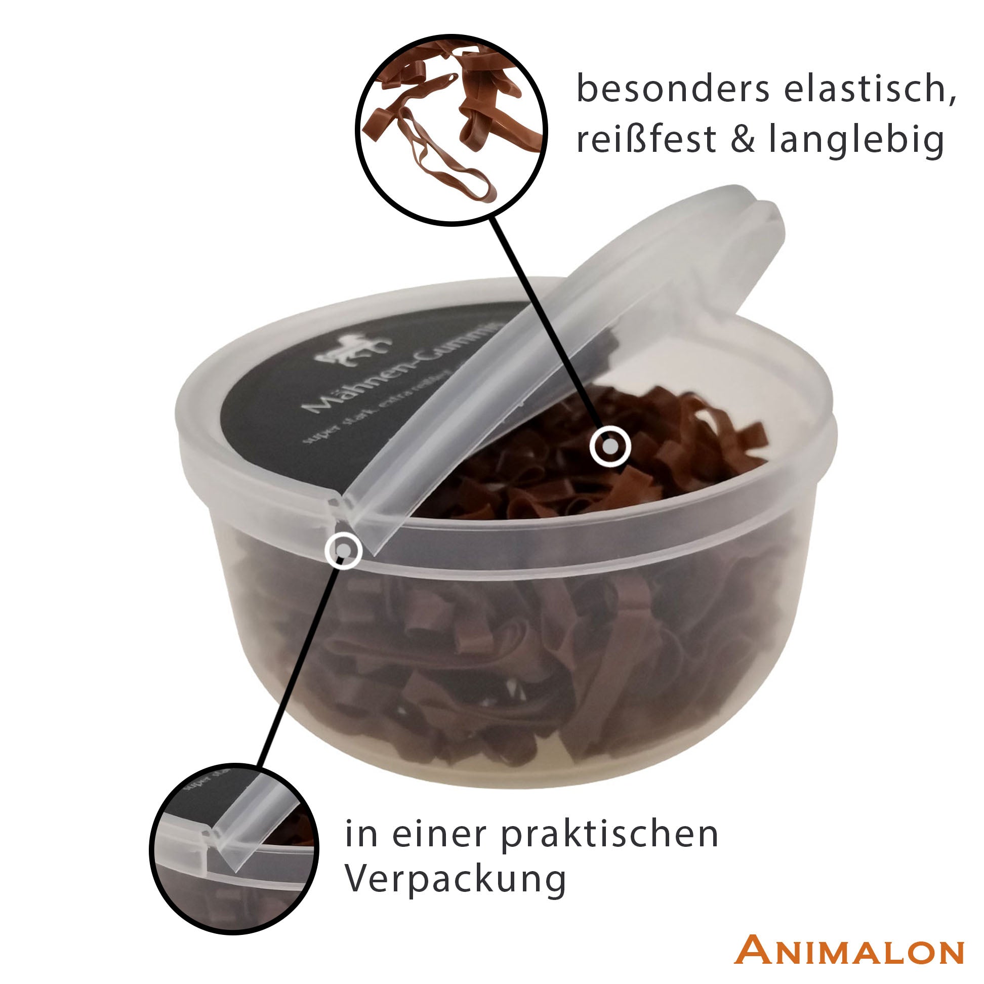 Mähnen- Einflechtgummis