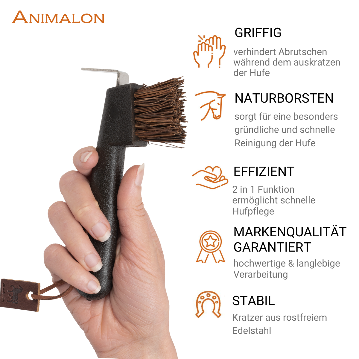 Naturborsten Hufkratzer